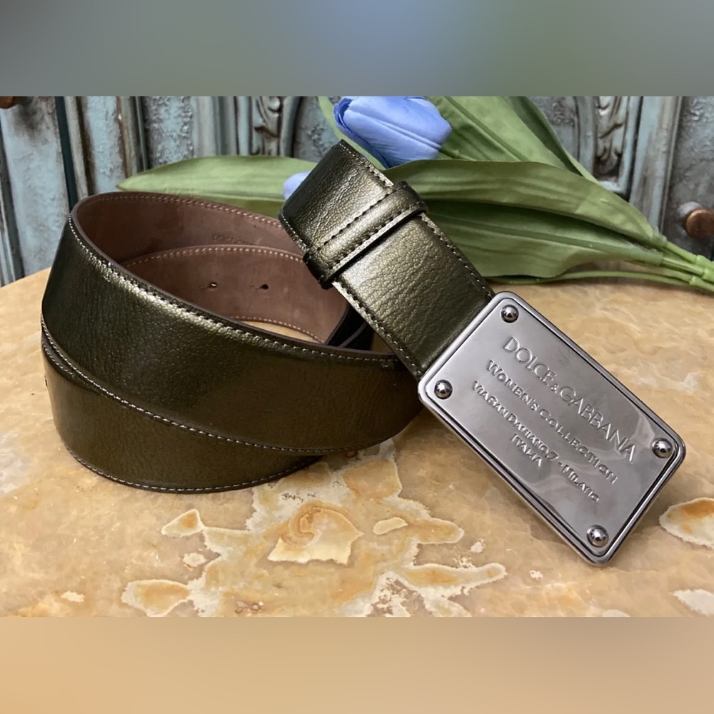 Dolce & Gabbana Patent Leather Belt 95 cm- 38 inch